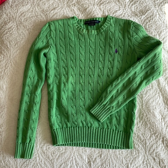 Ralph Lauren Sweaters - Ralph Lauren Cable Knit Cotton Crewneck Sweater